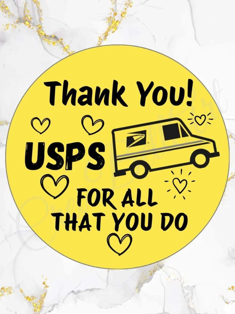 100 USPS Thank you Stickers  Thermal Stickers 2 inch